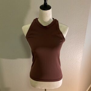 Athleta brown sleeveless workout top size S